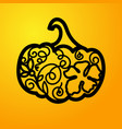laser cutting template pumpkin for halloween vector image