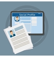 search social profile vector image