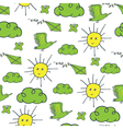 summer pattern green yellow vector image