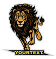 lion running logo design vector image