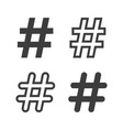 set of hastags symbols vector image