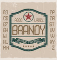 vintage label typeface vector image vector image
