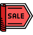 sale ribbon banner design color icon vector image