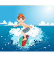 surfer boy vector image vector image
