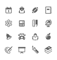 simple back to school icons vector image vector image
