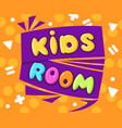 cartoon kids room poster children game zone vector image vector image