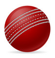 cricket ball for a sports game stock vector image vector image