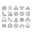 engineering icons and manufacturing vector image