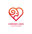 goat heart logo design vector image vector image