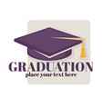graduation isolated greeting icon or logo vector image