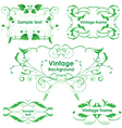 leaves frames - set design elements vector image