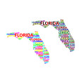 map of florida vector image