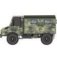 military vehicle on white background vector image