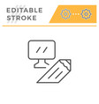 online education editable stroke line icon vector image