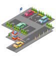 parking lot isometric 3d for construction design vector image