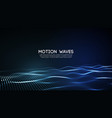 3d glowing abstract digital wave particles vector image