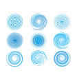 design elements spiral motion twisted swirl set vector image vector image
