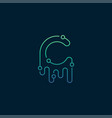 letter c logo vector image vector image
