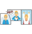 businessman transformation super hero character vector image