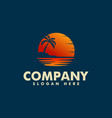 sunset and sunrise logo icon vector image vector image