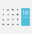 collection icons in style flat gray color vector image vector image
