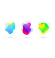set of spots with abstract elements for trendy vector image