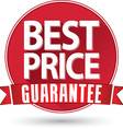 flat design best price guarantee vector image