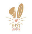 picture of bunny ears and text happy easter vector image