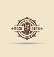 drum school isolated round emblem vector image vector image