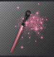makeup brush for eyeshadow and glittering texture vector image