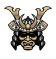 samurai warrior mask traditional armor vector image vector image