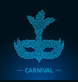 carnival mask made by points and lines brazil vector image vector image
