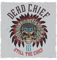 dead chief poster vector image