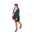 isometric business women stylish isolated on white vector image