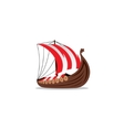 drakkar sign viking transport ship vector image