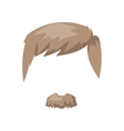 hairstyle beard and hair face cut mask flat vector image vector image