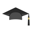 cartoon education square cap icon schools supplies vector image