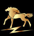 gold horse stallion vector image vector image