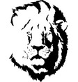 lion head tattoo-4 vector image