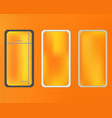 mesh yellow colored phone backgrounds kit vector image