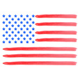 watercolor american flag vector image