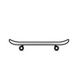 skateboard or skating surf board single black vector image vector image