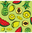 tropical fruits print vector image