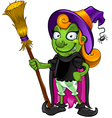 witch looking happy vector image