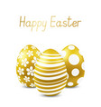 happy easter greeting card with eggs vector image