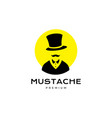 macho man with mustache long hat logo design vector image