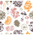 straw mushroom texture design edible fungus vector image
