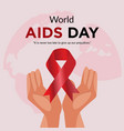 banner design of world aids day vector image