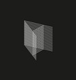 isometric geometric font line blend style letter vector image vector image