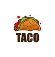 taco food logo icon vector image vector image